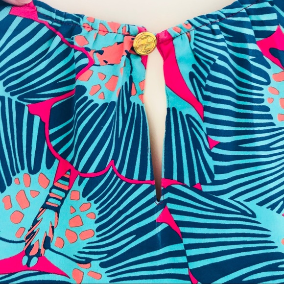 Boutique-Tracy Negoshian blue cold shoulder dress - Picture 8 of 8